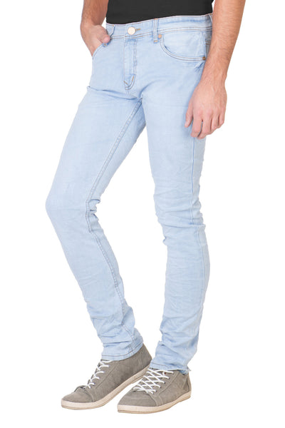 KROSSSTITCH Men's Slim Fit Denim Light Blue Jeans