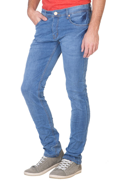 KROSSSTITCH Men's Narrow Fit Denim Light Blue Jeans