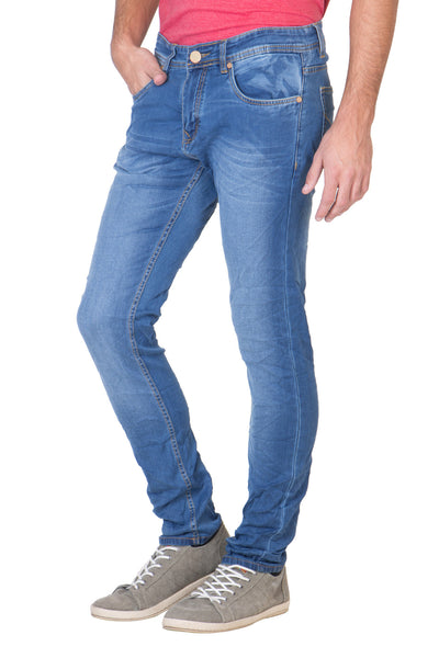 KROSSSTITCH Men's Straight Fit Denim Light Blue Jeans