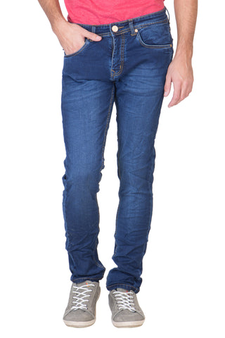 KROSSSTITCH Men's Straight Fit Denim Blue Jeans